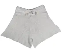 WeWoreWhat XS‎ Light Grey Pull On Sweater Shorts Crochet Stitch