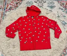 Minnie Mouse all over print zip up hoodie XL