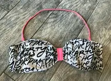 Victorias Secret Pink Bikini Swimsuit Top‎ Medium Padded Spell Out Party Swim