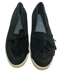 J/Slides Loafers Black Suede Platform Sneakers 10 Tassels Shoes Preppy Academia