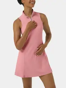 Halara Airy Stand Collar Zipper 2-Piece Cool Touch Mini Golf Active Dress