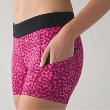 Lululemon Womens Shorts What The Sport Short Ace Spot Magenta Size 4