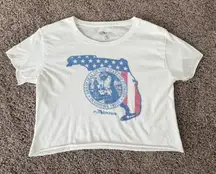 Flo Grown White Cropped Tee