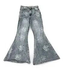 Wild Fable Flower Denim Flare Leg Jeans