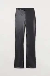 H&M Faux Leather Flared Leggings