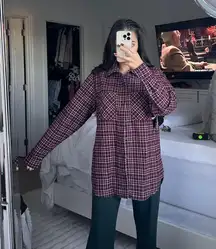 TNA Flannel Shirt Jacket Button Down