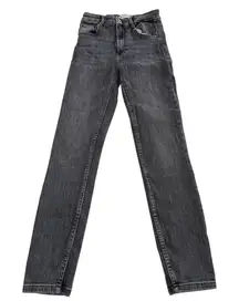 Zara Jeans Womens 6 High Rise Skinny Stretch Denim Eco Cotton Pants Grunge‎