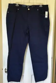 Crown & Ivy Core Navy Denim Jeans NWT 24W Skinny