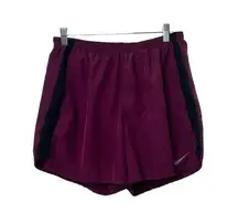 Nike Dri-Fit Purple Lined Athletic Shorts Women's Size Medium Pockets