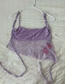 Purple edikted open back top