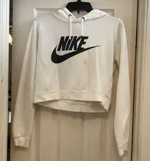 NIKE cropped white hoodie