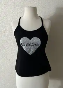 Bebe  Sleepwear Glitter Heart Tank Top Y2K