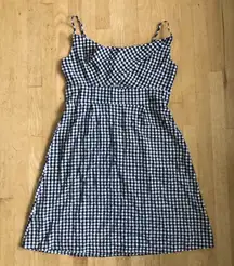 Loft black and White Gingham Dress spaghetti strap size 20 cowgirl