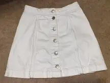 White Denim Skirt