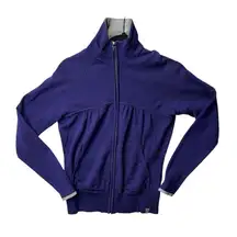 Smartwool‎ Purple Merino Wool Cardigan Full Zip Layer Sz Sm Hiking Outdoor Layer