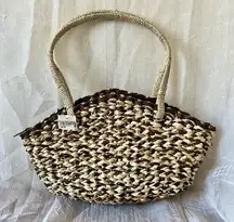 Pandafan Woven Straw Tote, Vintage Basket Mini Bag