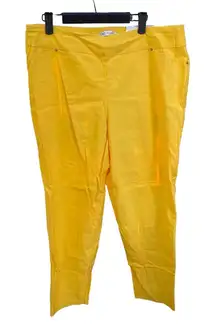NWT CATO YELLOW PULL ON STRAIGHT LEG PANTS