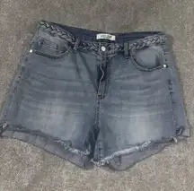 Judy Blue Naomi Braided‎ Waist shorts light wash - 2xl
