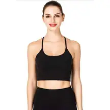 Camisole Yoga Workout Sports Bra Black L