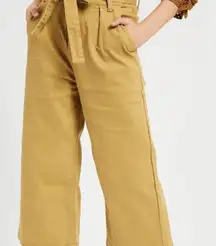 Easel Mustard Wide-Leg Pants