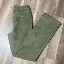 St. Johns Bay Women’s Corduroy Pants Sz 6 Green Straight Boot Cut Cabincore Gorp