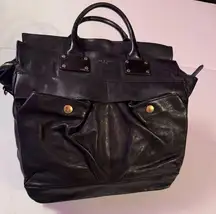 New York Designer Rag & Bone Pilot Black Leather Bag