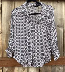 ABOUT a Girl Long Sleeve Button Down Blouse - Size Medium