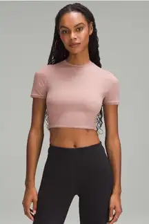 Wundermost Ultra Soft Nulu Crewneck Cropped Tshirt