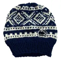 Penn State Nittany Lions Beanie Knit Hat Cap Retro Handmade PSU Old School Football 