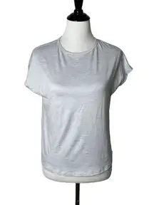 Yogalicious Open Back Workout Tank Top Women S Gray Athletic Cut‎ Out Gym Tee