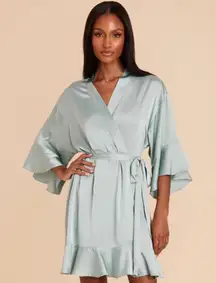 Birdy Grey Kenny Ruffle Satin Robe