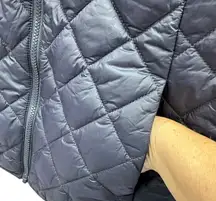 Nordstrom 1901 Plum Quilted Puffer Vest Zip Front Lightweight Womens Medium