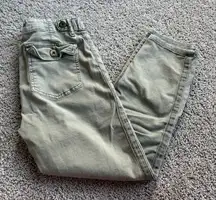 Pistola Green Cropped Cargo Pants Size 27