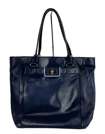 Kate Spade Hampton Road Davis Tote Bag Purse Blue Leather‎ Turnlock
