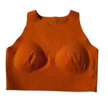 Offline by Aerie Orange Seamless Padded Sports Bra Women's Size Small | 66-21