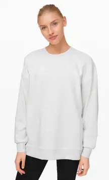 Lululemon Perfectly Oversized Crew Patchwork Sweatshirt in cream womens Large