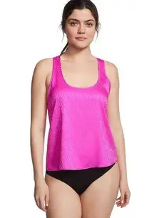 Victoria's Secret  Women's Satin Racerback Tank Top Pink Berry Logo Size M