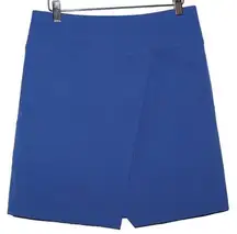 J.Crew Women's  Cross Front Mini Skirt Royal Blue Crossover Mini Skirt Size 4