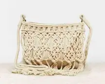 Y2K AEO Macramé Tasseled Crossbody Purse