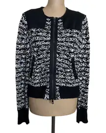 Rag & Bone NWT Viola Black and White Cotton Jacket size Large