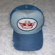 Boys Lie Trucker Hate Blue with Angel Patch on it