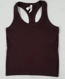 Athleta Momentum Seamless Racerback Tank Top Womens S Spiced‎ Cabernet Sparkle
