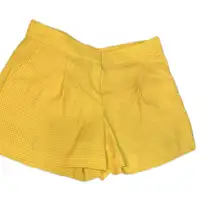 Ann Taylor High Waist Yellow Checkered Shorts size 6