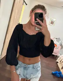 Black Snake Print Top