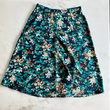 Vintage Van Heusen Floral Print Skirt Size 4‎ A-Line Midi Career Casual