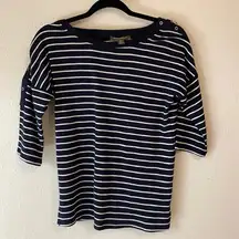 Tommy Bahama Black and White Stripe T shirt SP