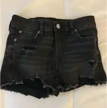 American Eagle Next Level Stretch Black Jean Shorts 0