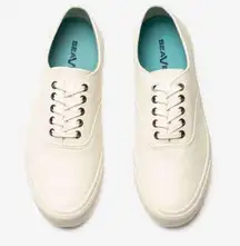 SeaVees Legend Sneaker/white tumbled leather/size 7.  B61