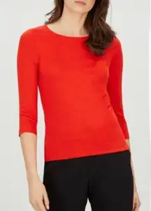 Jaeger Essential 3/4 Sleeve Jersey Top Red