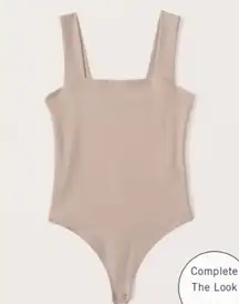 Abercrombie & Fitch Double Layered Seamless Fabric Square neck Bodysuit